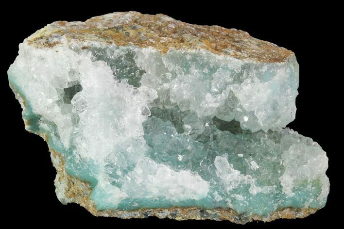 Quartz on Chrysocolla - Peru #98101